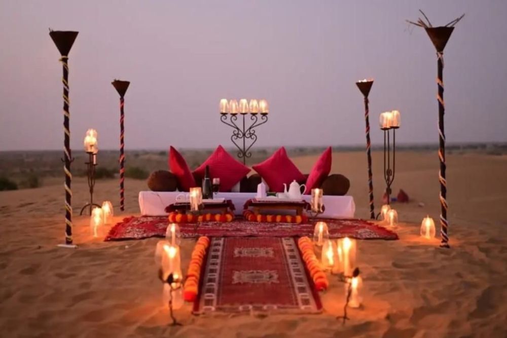 Exclusive Desert Parties: Private Safari & Luxury Tent Experiences - Experience an unforgettable private desert safari with our exclusive setup, ideal for birthdays, anniversaries, and group gatherings. Enjoy a thrilling 6-7 hour adventure including dune bashing, sandboarding, and stunning sunset views. Relish a personalized dinner, a decorated private area with balloons and lights, and a 1 KG cake. Our all-inclusive package ensures a memorable celebration with shisha on request, and convenient hotel drop-off. Exclusive Desert Parties: Private Safari & Luxury Tent Experiences - Image 4 of 5