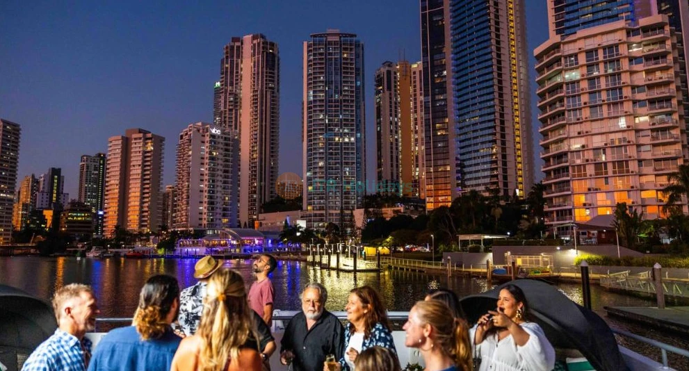 Gold Coast Sightseeing Dinner Cruise Ticket - Enjoy a delightful buffet dinner cruise with Sea World Cruises on the Gold Coast. Savor fresh seafood and a variety of delicious dishes while cruising along the scenic waterways. Relax with stunning views of the city skyline for an unforgettable evening experience. Perfect for couples, families, and special occasions! Gold Coast Sightseeing Dinner Cruise Ticket - Image 1 of 5