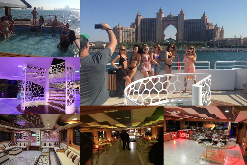 Mega Yacht Sunset Brunch Cruise - The Mega Yacht Brunch Cruise Party are now available for both individual, family and group booking on every Saturday for Brunch party. We operate every Friday and Saturday from 04:00 PM to 07:00 PM. This is one of the largest and Most Luxurious Mega-yacht in Dubai. Mega Yacht Sunset Brunch Cruise - Image 2 of 5