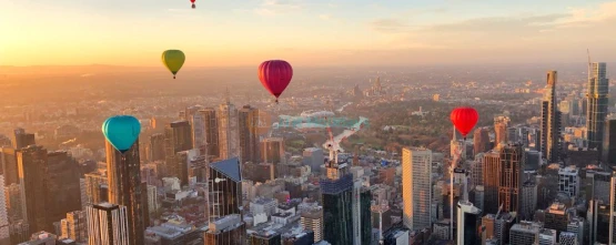 Hot Air Balloon Ride Over Melbourne Ticket | Sunrise City Views & Adventure - JTR Holidays