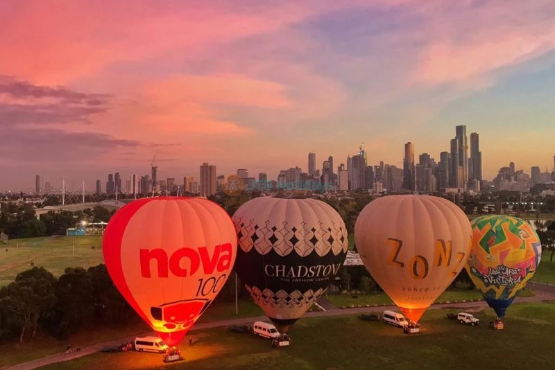 Hot Air Balloon Ride Over Melbourne Ticket | Sunrise City Views & Adventure - JTR Holidays