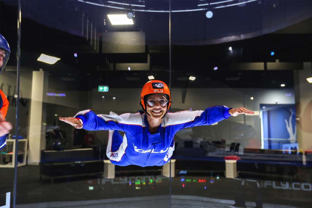 iFLY Indoor Skydiving Experience - Gold Coast - Experience the thrill of skydiving at iFLY Indoor Skydiving in Gold Coast! Suitable for all ages and skill levels, this exciting attraction offers a safe and fun way to enjoy the sensation of free-fall. With expert instructors and state-of-the-art technology, you'll receive personalized guidance as you fly. Book your unforgettable indoor skydiving adventure today. iFLY Indoor Skydiving Experience - Gold Coast - Image 2 of 5