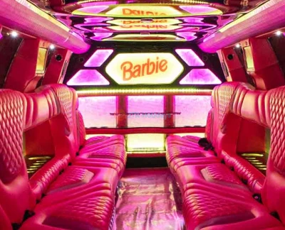 Limo Ride Dubai - GMC Yukon Barbie Pink - Experience a luxurious stretch limo ride in Dubai, ideal for anniversaries, birthdays, and celebrations. The GMC Yukon Barbie Limo seats up to 20 passengers and offers hourly rates with service across key areas in Dubai. For bookings outside standard locations or airport pickups, contact our team for availability and details. Limo Ride Dubai - GMC Yukon Barbie Pink - Image 2 of 5