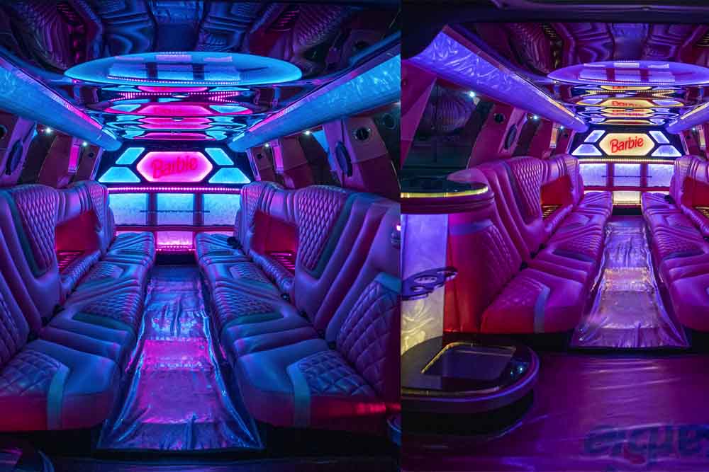 迪拜豪华加长林肯轿车接送 - GMC Yukon Barbie 粉红色 - 图片 5 的 5