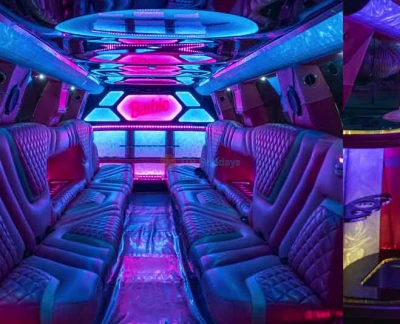 Limo Ride Dubai - GMC Yukon Barbie Pink - Experience a luxurious stretch limo ride in Dubai, ideal for anniversaries, birthdays, and celebrations. The GMC Yukon Barbie Limo seats up to 20 passengers and offers hourly rates with service across key areas in Dubai. For bookings outside standard locations or airport pickups, contact our team for availability and details. Limo Ride Dubai - GMC Yukon Barbie Pink - Image 5 of 5
