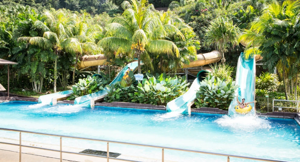 Sunway Lost World of Tambun - Lost World of Tambun Theme Park is the ultimate destination for family fun and adventure in Ipoh. Explore thrilling water rides, exotic wildlife, and relaxing hot springs, all in one incredible location. This Lost World of Tambun Theme Park offers unique attractions like the Lost World Petting Zoo and Adventure Park for endless excitement. Enjoy the magical night ambiance with illuminated gardens and live shows. Make unforgettable memories at Lost World of Tambun Theme Park, the perfect spot for fun, relaxation, and discovery. Visit Lost World of Tambun Theme Park today for an experience you'll cherish forever! Sunway Lost World of Tambun - Image 1 of 5