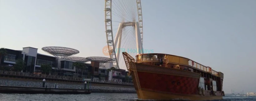 Ocean Empress Dinner Cruise - Dubai Marina - Make your evening special with the worlds largest and most luxurious traditional boat in Dubai Marina. The Ocean Empress capacity is 500 guests and 16,000 Sq feet of space with multiple decks. Overwhelming views and wide selection of food and live cooking. The Cruise boarding time is 8PM with also a lot of entertainment on board. Ocean Empress Dinner Cruise - Dubai Marina - Image 3 of 5