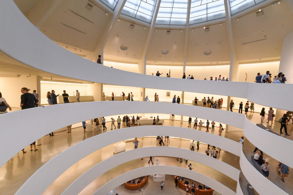Guggenheim Museum New York - Plan your visit to the Solomon R. Guggenheim Museum in New York. Explore world-class modern art and Frank Lloyd Wright’s iconic architecture. Find ticket information, opening hours, and exhibition details here. Guggenheim Museum New York - Image 1 of 5