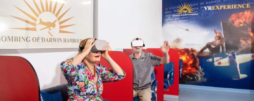 RFDS Darwin Tourist Facility - Visit the Royal Flying Doctor Service Tourist Facility and discover its rich history and innovative displays. At the Royal Flying Doctor Service Tourist Facility, step into a medically equipped aircraft and learn about the life-saving work of the RFDS. Enjoy interactive exhibits, hologram cinemas, and virtual reality at the Royal Flying Doctor Service Tourist Facility. Explore the Royal Flying Doctor Service Tourist Facility for an unforgettable experience in Australia’s Top End. RFDS Darwin Tourist Facility - Image 4 of 5