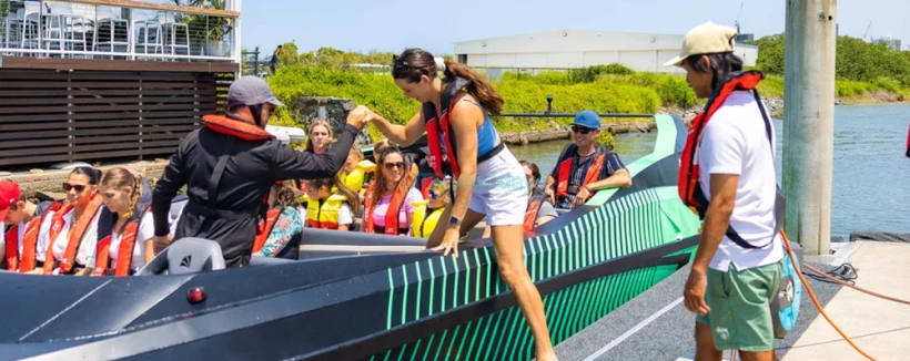 Arro Jet Boating Tickets - Gold Coast - Experience the ultimate thrill with Arro Jet Boating Gold Coast. Enjoy high-speed turns, spins, and 360-degree maneuvers as you race through stunning waterways. Learn about the local area from your expert pilot while having an unforgettable adventure on the water. Perfect for adrenaline seekers and nature lovers alike. Arro Jet Boating Tickets - Gold Coast - Image 3 of 5