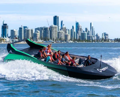 Arro Jet Boating Tickets - Gold Coast - Experience the ultimate thrill with Arro Jet Boating Gold Coast. Enjoy high-speed turns, spins, and 360-degree maneuvers as you race through stunning waterways. Learn about the local area from your expert pilot while having an unforgettable adventure on the water. Perfect for adrenaline seekers and nature lovers alike. Arro Jet Boating Tickets - Gold Coast - Image 5 of 5