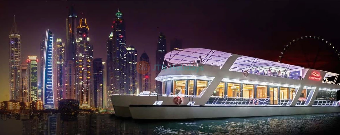 Dubai Marina Dinner Cruise with Live Music - Luxury Boat Cruise Offer - JTR Holidays - Image 3 of 5
