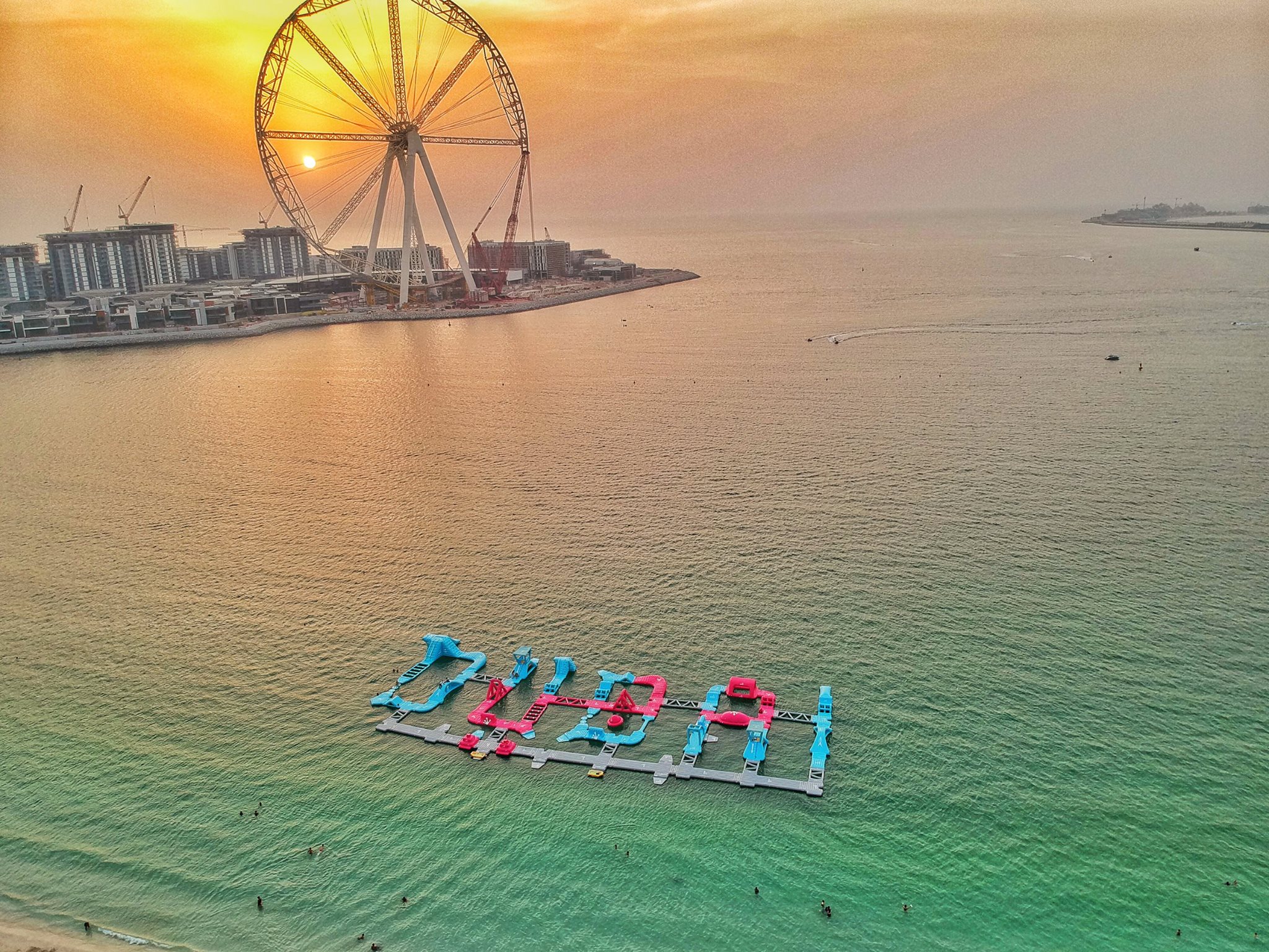 Aqua Fun Water Park Dubai - Aqua Fun Water Park is the largest inflatable park in the world including 72+ obstacles to enjoy. An experience that always turns into a unique memory when coming to Dubai. Experience and enjoy your time in Dubai with epic fun under the sun. Aqua Fun Water Park Dubai - Image 2 of 5