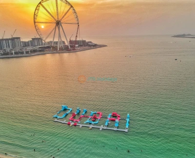 Aqua Fun Water Park Dubai - Aqua Fun Water Park is the largest inflatable park in the world including 72+ obstacles to enjoy. An experience that always turns into a unique memory when coming to Dubai. Experience and enjoy your time in Dubai with epic fun under the sun. Aqua Fun Water Park Dubai - Image 2 of 5
