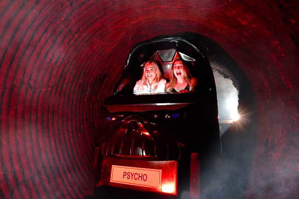 Billets pour le dîner-spectacle Dracula's Cabaret - Vivez une soirée palpitante au dîner-spectacle du Cabaret de Dracula sur la Gold Coast. Cette soirée unique combine un délicieux repas en trois services avec des performances live électrisantes, incluant satire, musique et narration dramatique. Commencez par un trajet en train fantôme et imprégnez-vous d'une atmosphère gothique remplie d'humour et de routines de danse énergiques. Parfait pour une sortie amusante et inoubliable, le Cabaret de Dracula offre un mélange magique de restauration et de divertissement. Billets pour le dîner-spectacle Dracula's Cabaret - Image 4 sur 5