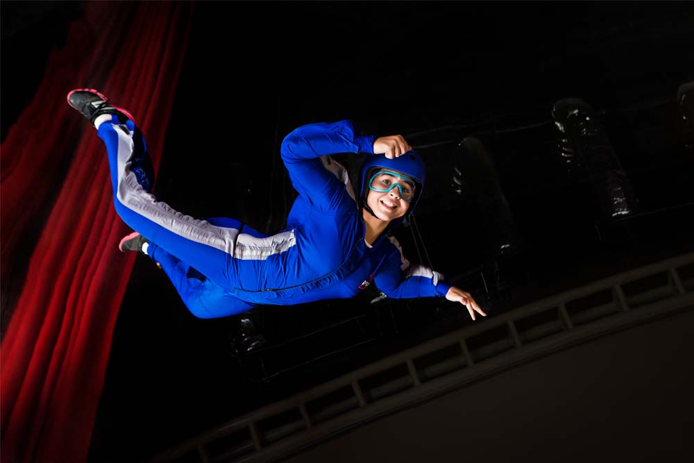 IFly Dubai - Indoor Skydiving Experience - iFLY Dubai is an indoor skydiving experience that makes controlled human flight a reality. The regular iFLY-ers describe the experience to, “Bungee jumping, skydiving, and even base jumping”. Flying at iFly Dubai takes you up to four meters in the air with an instructor guiding you through your sessions. IFly Dubai - Indoor Skydiving Experience - Image 1 of 5