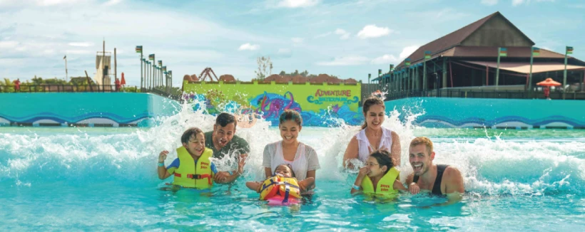 Adventure Waterpark Desaru Coast - Dive into excitement at Adventure Waterpark Desaru Coast, a perfect destination for family fun. Explore over 20 rides, slides, and attractions, including the thrilling Kraken’s Revenge and one of the largest wave pools in the world. Adventure Waterpark Desaru Coast also features a high-energy surf simulator and 25 acres of splashing fun for all ages. Whether you’re looking for thrills or relaxation, Adventure Waterpark Desaru Coast offers an unforgettable experience for everyone. Visit Adventure Waterpark Desaru Coast and make amazing memories today! Adventure Waterpark Desaru Coast - Image 3 of 5