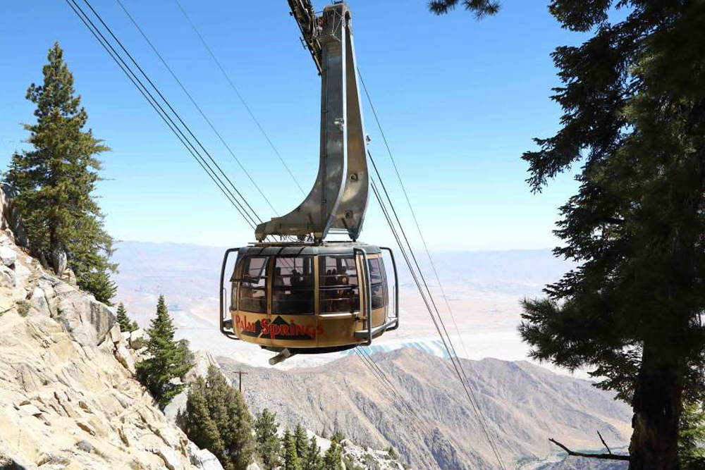 Palm Springs Aerial Tramway - Experience breathtaking views on the Palm Springs Aerial Tramway as you journey 2.5 miles through Chino Canyon's rugged cliffs and pristine wilderness. Explore the Mountain Station with its observation deck, theaters, and over 50 miles of hiking trails. Discover the stunning beauty of Mt. San Jacinto State Park from 2,600 meters above sea level. Palm Springs Aerial Tramway - Image 1 of 5