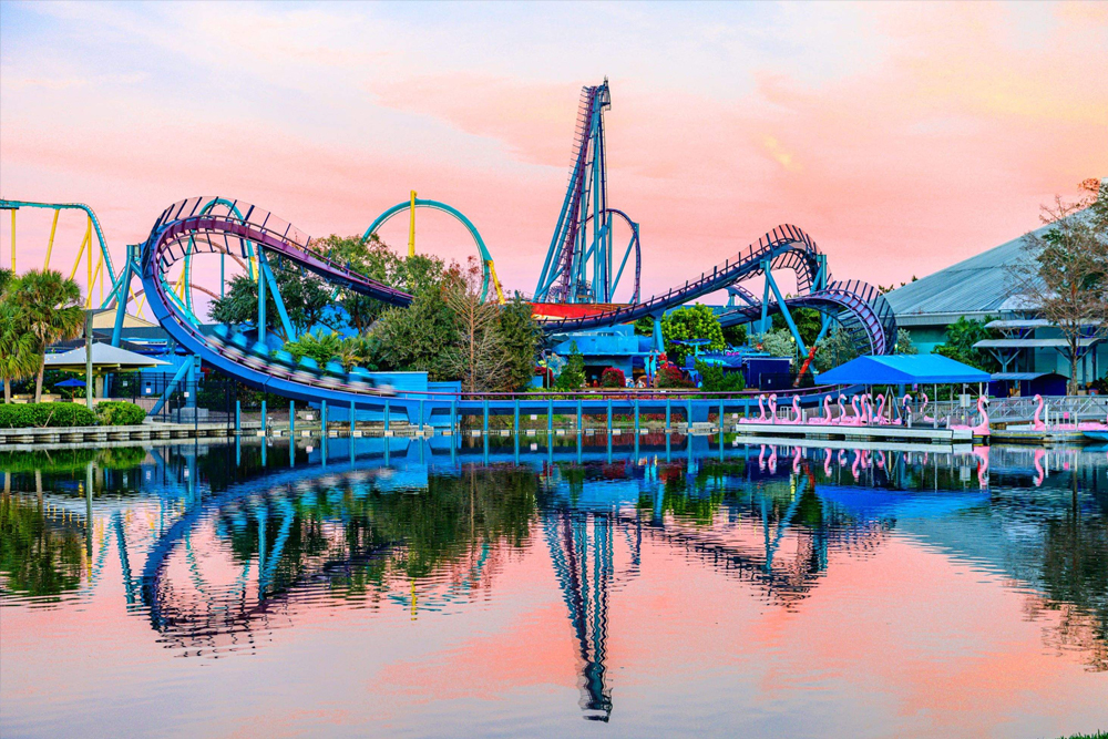 SeaWorld Orlando - Dive into adventure at SeaWorld Orlando, where thrilling roller coasters meet incredible marine life experiences. Explore family-friendly rides, animal encounters, and breathtaking shows that bring the ocean to life. Cool off at Aquatica Orlando with exciting water slides and splash zones. Perfect for animal lovers and thrill-seekers alike. SeaWorld Orlando - Image 1 of 5