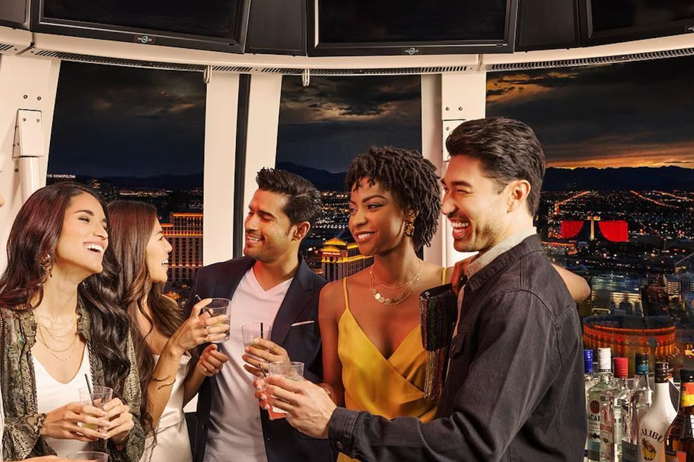 High Roller Ticket in Las Vegas - A ride on the High Roller in Las Vegas offers an incredible view of the city from 550 feet above the Strip. This giant Ferris wheel provides a 30-minute ride with panoramic views of iconic Las Vegas landmarks. It's perfect for families, friends, or couples looking for a fun and memorable experience. Whether you ride during the day or night, the stunning sights make it a must-do activity in Las Vegas. High Roller Ticket in Las Vegas - Image 5 of 5