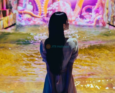 Waterworld Theme Park Jeju - Experience a magical adventure at Waterworld Digital Theme Park Jeju, where water, light, and technology come together for an unforgettable journey. Explore 12 themed zones filled with immersive art, interactive water displays, and dazzling light shows. Waterworld Digital Theme Park Jeju is perfect for families, couples, and friends looking for a unique and exciting attraction. Walk through dreamlike landscapes, enjoy hands-on experiences, and capture stunning photos. Don't miss the chance to visit Waterworld Digital Theme Park Jeju, a must-see destination for all ages! Waterworld Theme Park Jeju - Image 2 of 5