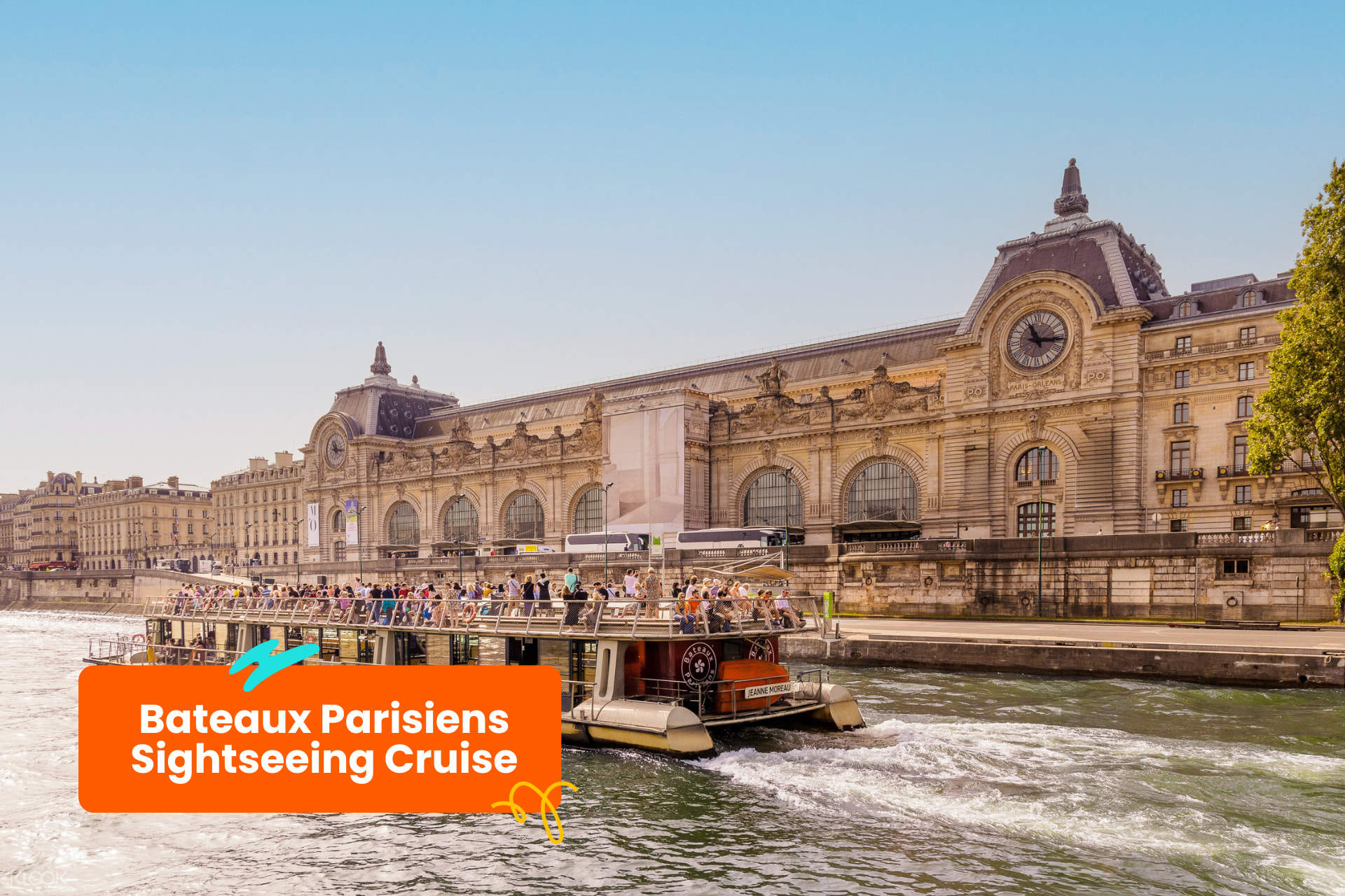 1-Hour Seine Cruise Departing from the Eiffel Tower - Enjoy the Bateaux Parisiens Sightseeing Cruise Seine River and explore Paris from the water. Glide past famous landmarks like the Eiffel Tower, Louvre Museum, and Notre-Dame. Choose a daytime or evening Bateaux Parisiens Sightseeing Cruise Seine River for stunning city views. Listen to an audio guide with fun facts about the sights. Book your Bateaux Parisiens Sightseeing Cruise Seine River for a relaxing and scenic Paris experience! 1-Hour Seine Cruise Departing from the Eiffel Tower - Image 4 of 5