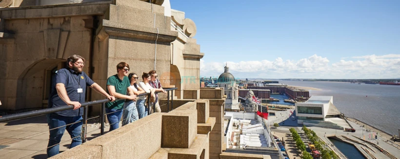Royal Liver Building 360 - Experience Royal Liver Building 360 and enjoy stunning views from Liverpool’s iconic landmark. Take a guided tour of Royal Liver Building 360 and learn about its rich history. Discover fascinating stories, see historical artifacts, and explore the original clock mechanism. Watch an immersive 270° audiovisual show at Royal Liver Building 360, bringing Liverpool’s past to life. Don’t miss your chance to visit Royal Liver Building 360 and see the city from above! Royal Liver Building 360 - Image 3 of 5