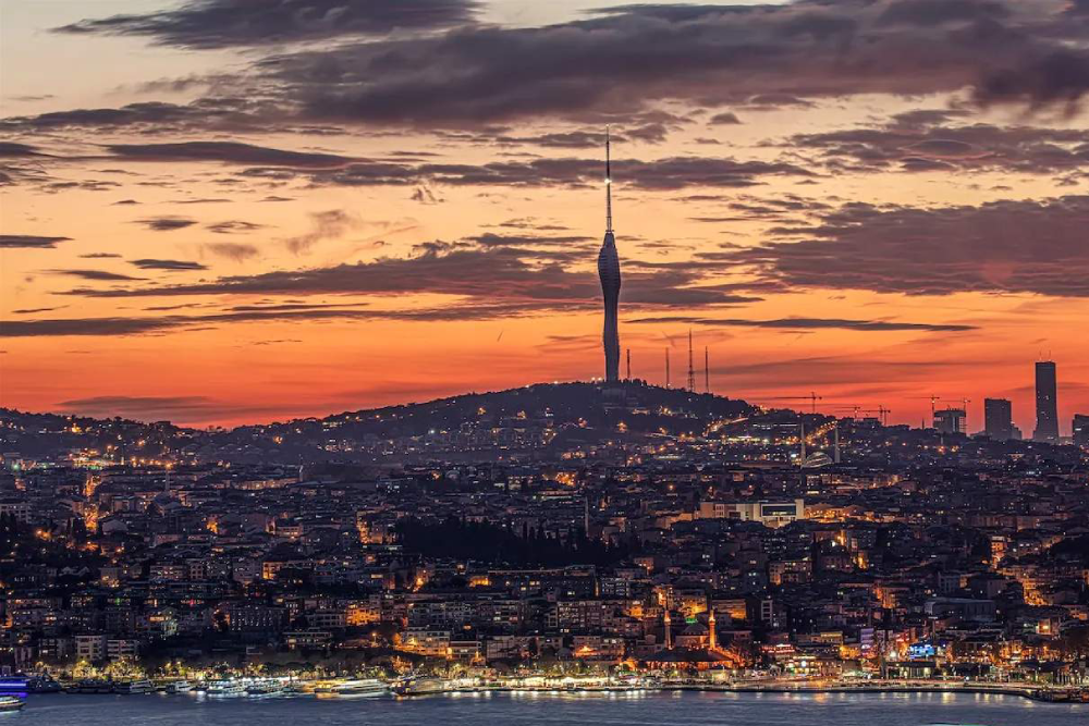 Camlica Tower Istanbul - Visit Camlica Tower Istanbul, the city's highest viewpoint, for breathtaking panoramic views. From the top of Camlica Tower Istanbul, see iconic landmarks like the Bosphorus Bridge, Blue Mosque, and Hagia Sophia. Enjoy a relaxing meal with stunning scenery at Camlica Tower Istanbul. Travel in comfort with private hotel transfers to Camlica Tower Istanbul. Don’t miss the chance to experience the beauty of Istanbul from Camlica Tower Istanbul! Camlica Tower Istanbul - Image 1 of 5