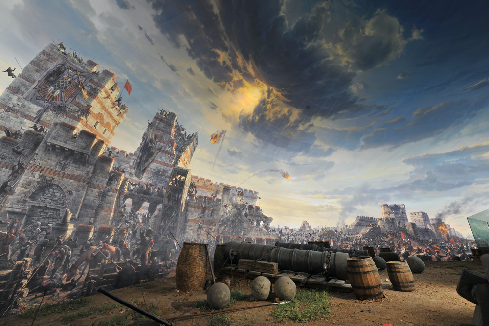 Musée d'Histoire Panorama 1453 - Plongez dans l'histoire au Musée d'Histoire Panorama 1453 à Istanbul et revivez la conquête de Constantinople. Découvrez une spectaculaire présentation panoramique à 360 degrés avec des fresques réalistes et des effets sonores immersifs. Explorez des expositions historiques présentant des armes authentiques, des cartes et des détails de la bataille. Réservez votre billet pour le Musée d'Histoire Panorama 1453 pour un voyage inoubliable dans le passé. Musée d'Histoire Panorama 1453 - Image 5 sur 5