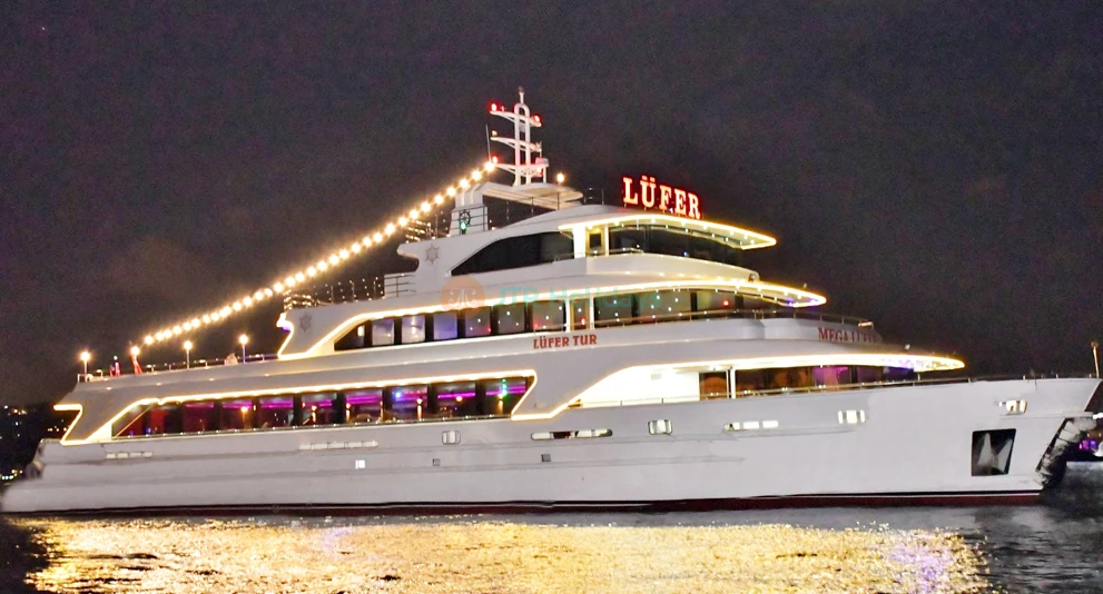 Mega Lufer Bosphorus Dinner Cruise and Show with Private Table - Experience a magical night on the Mega Lufer Bosphorus Dinner Cruise and Show with Private Table in Istanbul. Enjoy a delicious dinner, live Turkish entertainment, and stunning views of iconic landmarks. Sail along the Bosphorus under the city lights for an unforgettable evening. Book now for a luxurious dining and sightseeing experience! Mega Lufer Bosphorus Dinner Cruise and Show with Private Table - Image 1 of 5