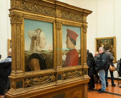 Uffizi Gallery Ticket in Florence - Get your Uffizi Gallery Ticket in Florence and explore one of the world’s most famous art museums. Skip the long lines and admire masterpieces by Botticelli, Leonardo da Vinci, and Michelangelo. Discover the beauty of Renaissance art as you walk through stunning galleries. Enjoy a self-paced visit and experience the rich history of Florence. Uffizi Gallery Ticket in Florence - Image 2 of 5