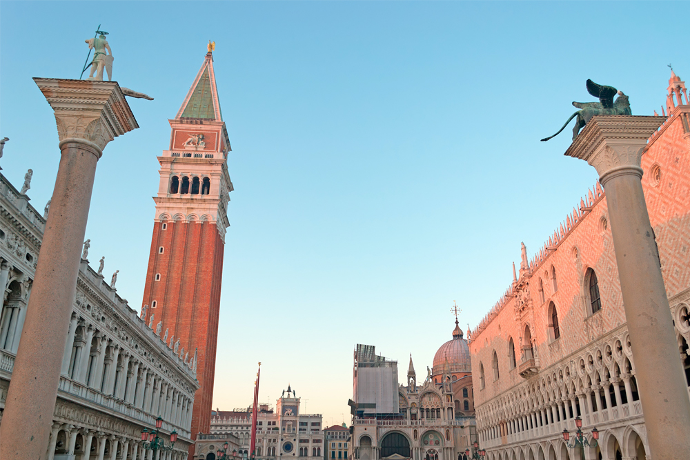 St. Mark's Campanile ticket in Venice - Get your St. Mark’s Campanile ticket and enjoy stunning panoramic views of Venice. Skip the lines and take the modern elevator to the top of this iconic bell tower. Admire breathtaking sights of St. Mark’s Basilica, the Grand Canal, and the Venetian Lagoon. Learn about the tower’s rich history, including Galileo’s telescope demonstrations. Book now for a seamless and unforgettable experience in Venice! St. Mark's Campanile ticket in Venice - Image 1 of 5