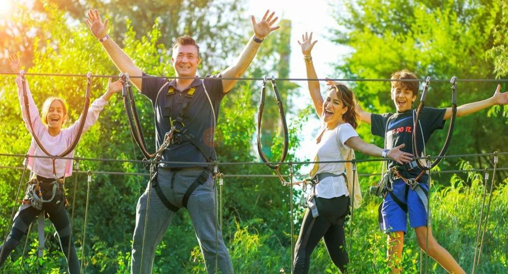 Aventura Park Dubai - Get 3 hours of unlimited exhilaration and fun with our Adventure Park admission tickets. Escape the ordinary on Aventura’s circuits, based on height and age, as many times as you want, (height above 1.4 metres ) consider as an adult and (height below 1.4 metres) child. Aventura Park Dubai - Image 1 of 5