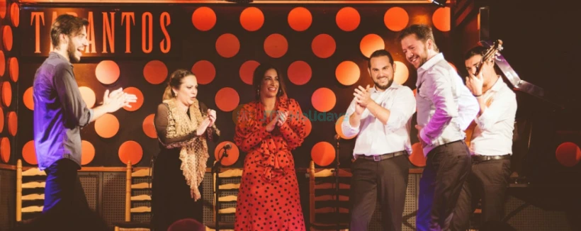 Tarantos Flamenco Show in Barcelona - Experience the passion of flamenco at the Tarantos Flamenco Show in Barcelona, the city's oldest flamenco venue. Enjoy powerful performances by talented dancers, singers, and musicians in an intimate setting. Located in Plaça Reial, it offers an unforgettable night of Spanish culture. Book your tickets in advance for an authentic flamenco experience. Tarantos Flamenco Show in Barcelona - Image 3 of 5