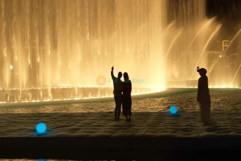 Passeggiata delle Fontane di Dubai e Giro in Abra